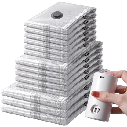14 Combo Vacuum Storage Bags with Electric Pump