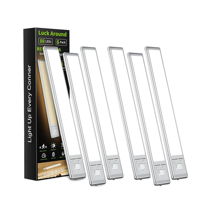 6 Pack Rechargeable Motion Sensor Cabinet Light
