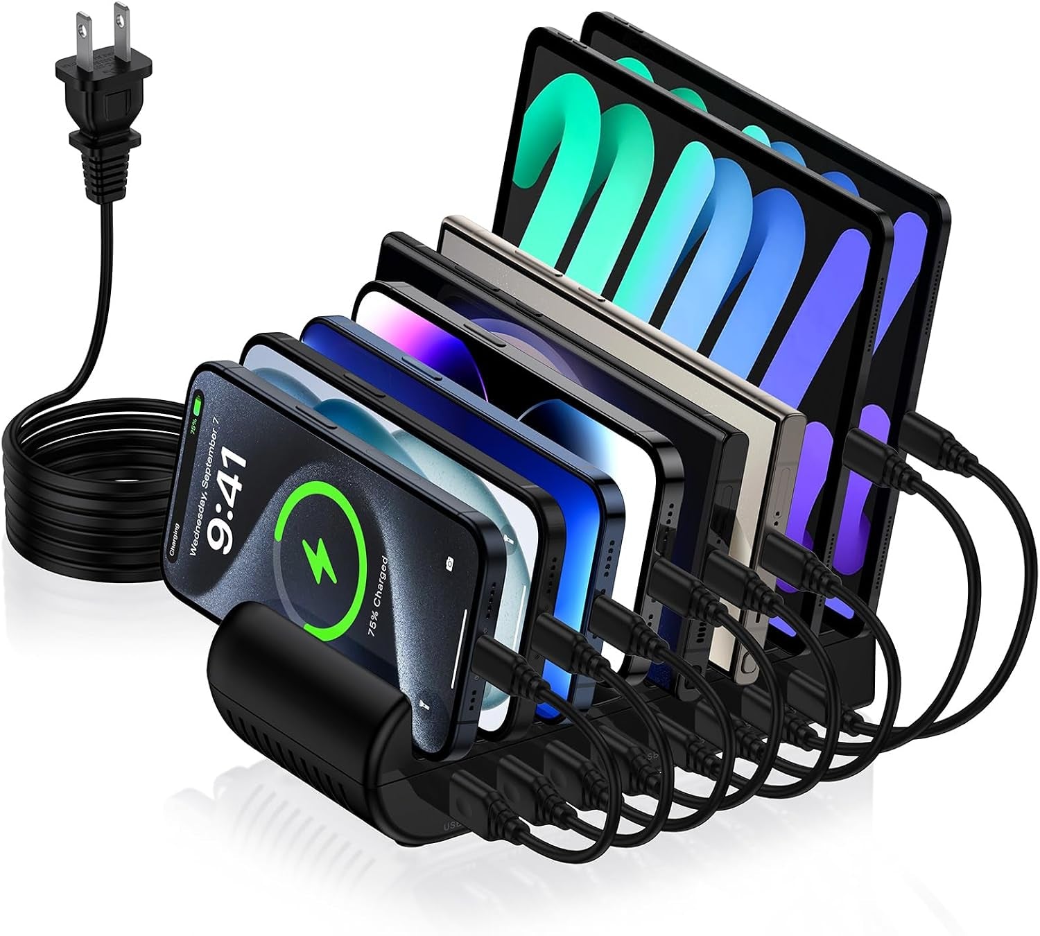 65W 8 Ports USB Multi Charger Station