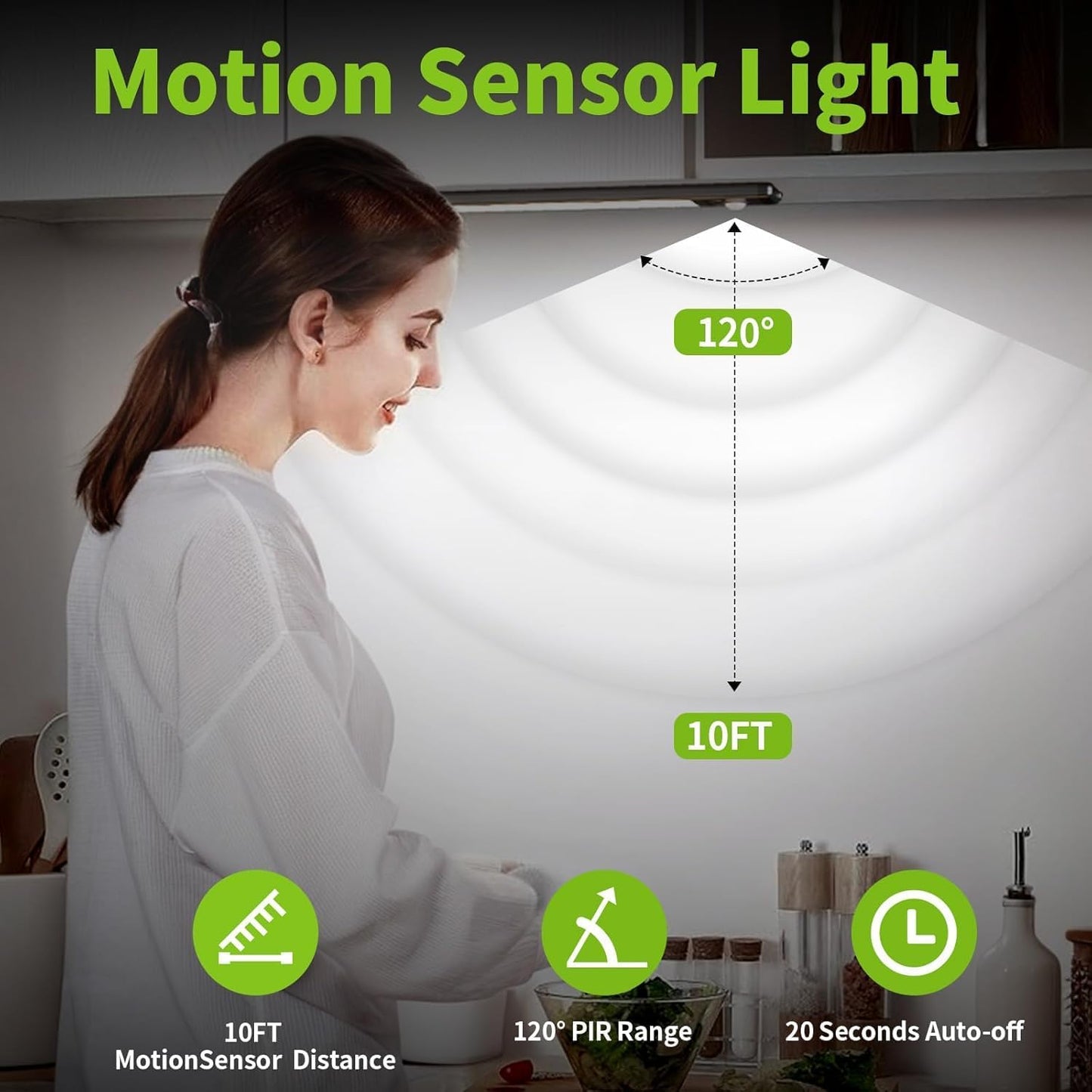 6 Pack Rechargeable Motion Sensor Cabinet Light