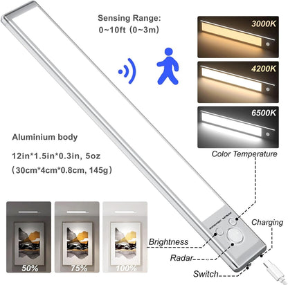 6 Pack Rechargeable Motion Sensor Cabinet Light