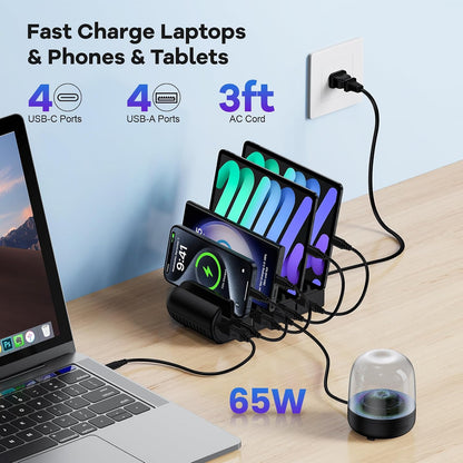 65W 8 Ports USB Multi Charger Station