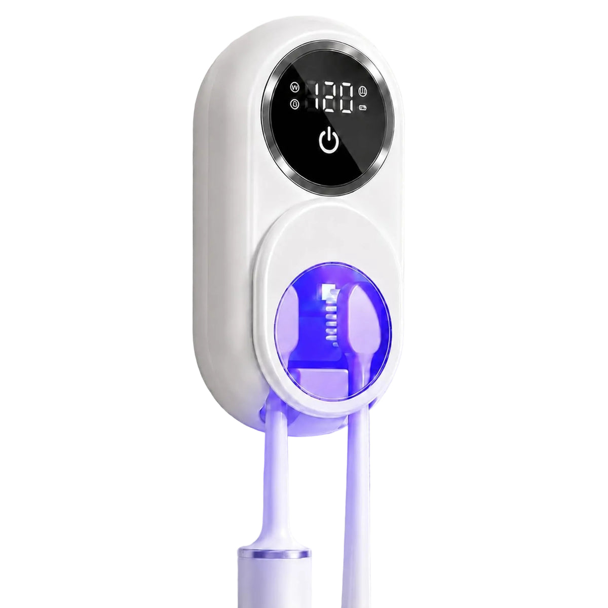 UV Toothbrush Sanitizer Holder for Bathroom, Wall Mounted Heated Drying